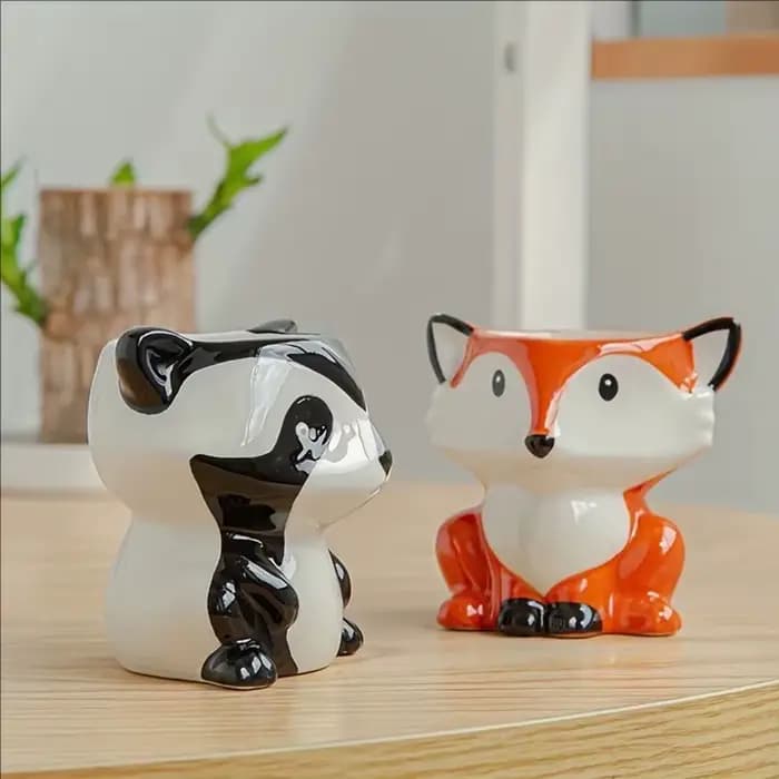 Pot de fleurs en forme d'animal de dessin animé, résistant à la corrosion, adapté à la décoration de la table, plusieurs styles disponibles, 1 pièce