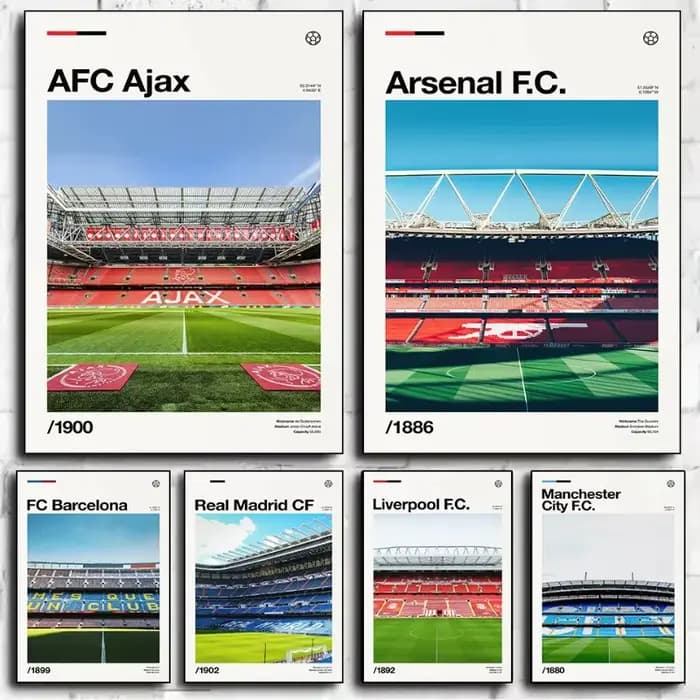 Affiche de Football, Clubs de terrain de jeu, Liverpool, images sur toile imprimées, maison pour salon, chambre à coucher, décor mural moderne