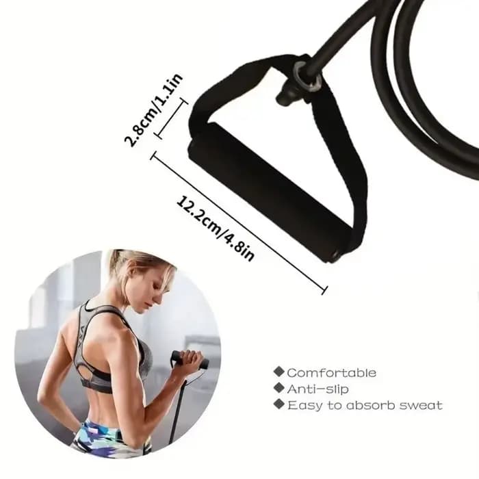 Bandes de résistance avec poignées, bandes d'exercice, bandes d'entraînement avec poignées pour hommes et femmes, équipement de musculation à la maison