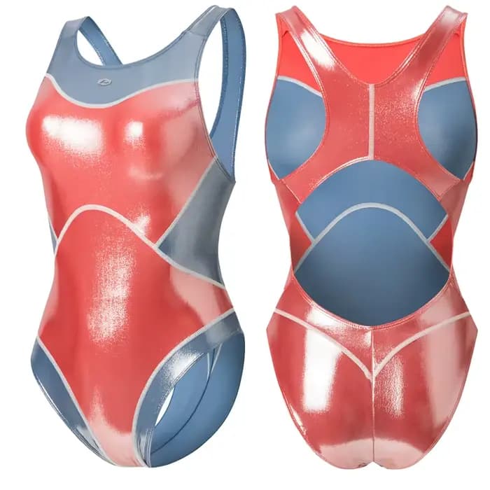 LEOHEX Lycra compétition maillot de bain une pièce body japonais brillant pour la natation et le fitness surf plongée