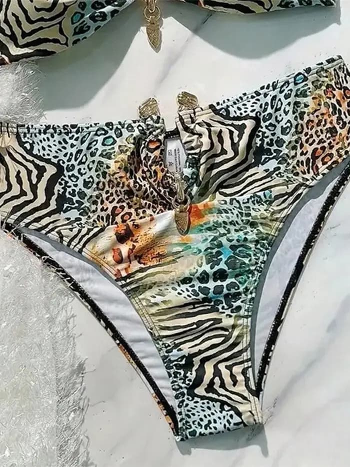 Maillot de bain sexy imprimé léopard