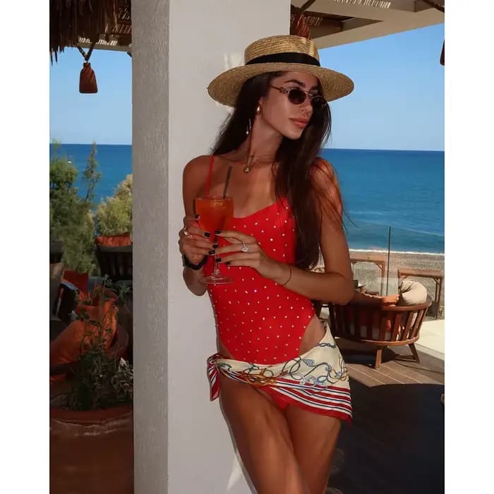 Maillot de bain une pièce pour femmes, diamant, Sexy, vêtements de plage, dos nu, body, couleur unie, nouvelle collection 2025