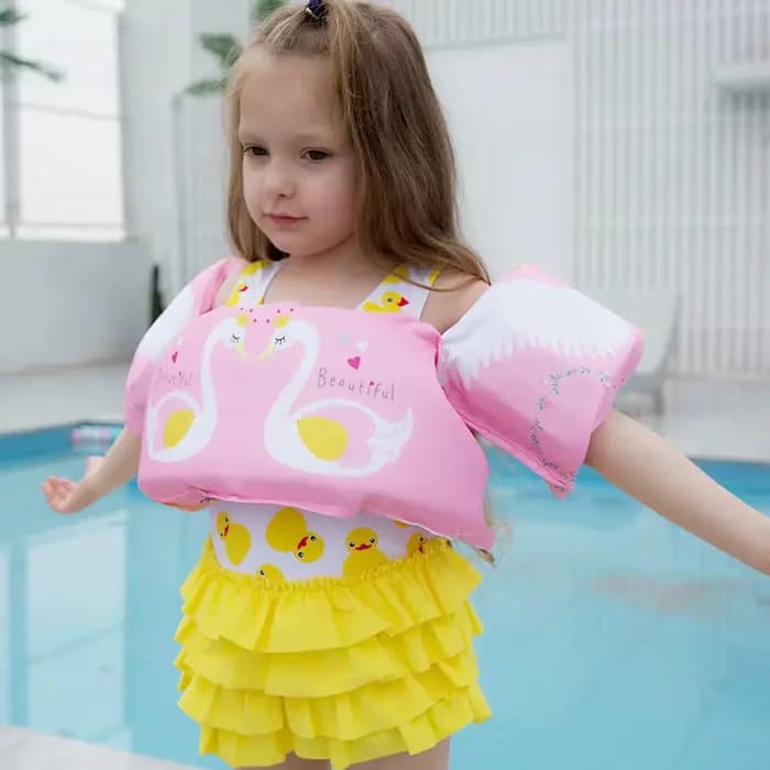Maillot de bain à manches flottantes pour bébé