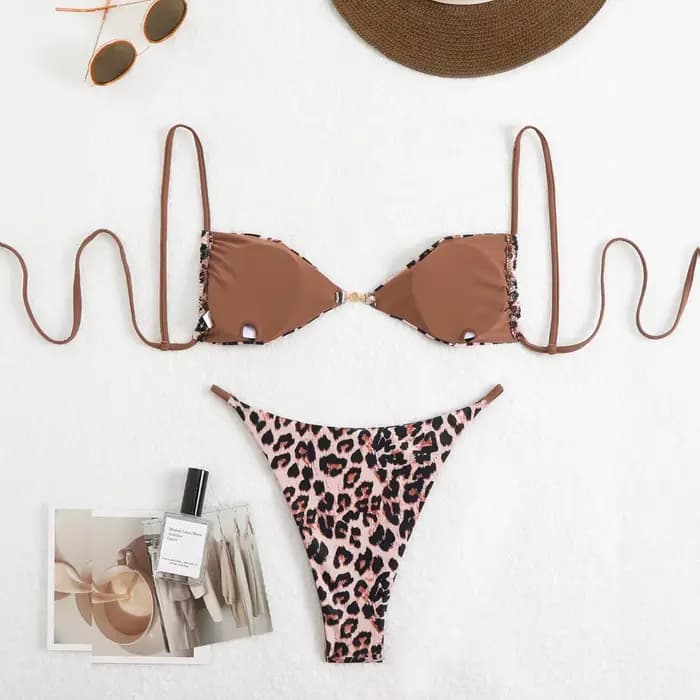Maillot de bain imprimé léopard pour femmes