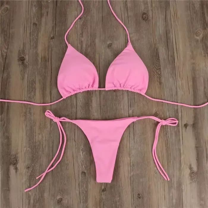 Maillot de bain d'été femmes Sexy Bikini ensemble push-up rembourré soutien-gorge string deux pièces maillots