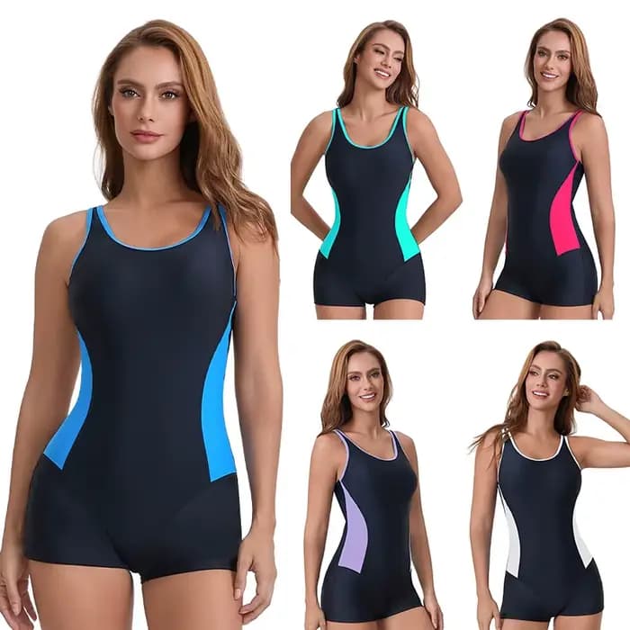 Femmes Boyleg Sport une pièce maillot de bain athlétique maillots