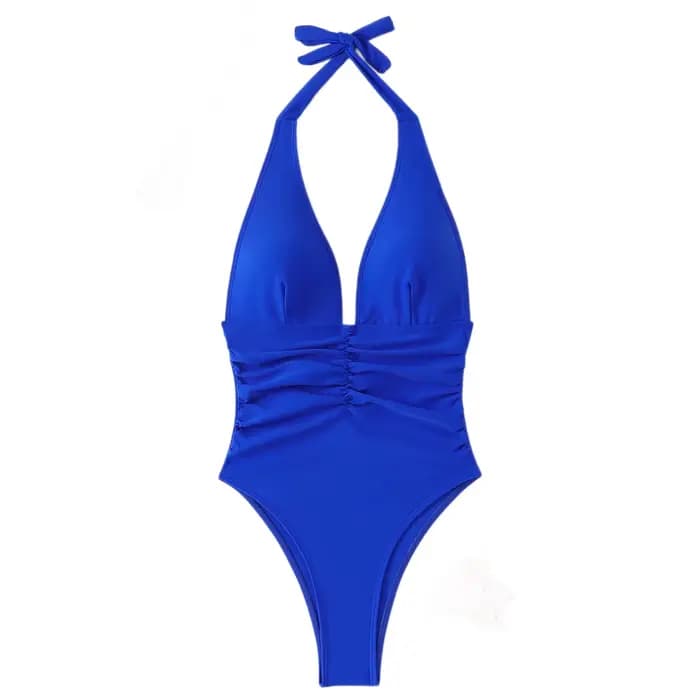 Nouveau Maillot de Bain Une Pièce Femme 2026 – Col V Amincissant