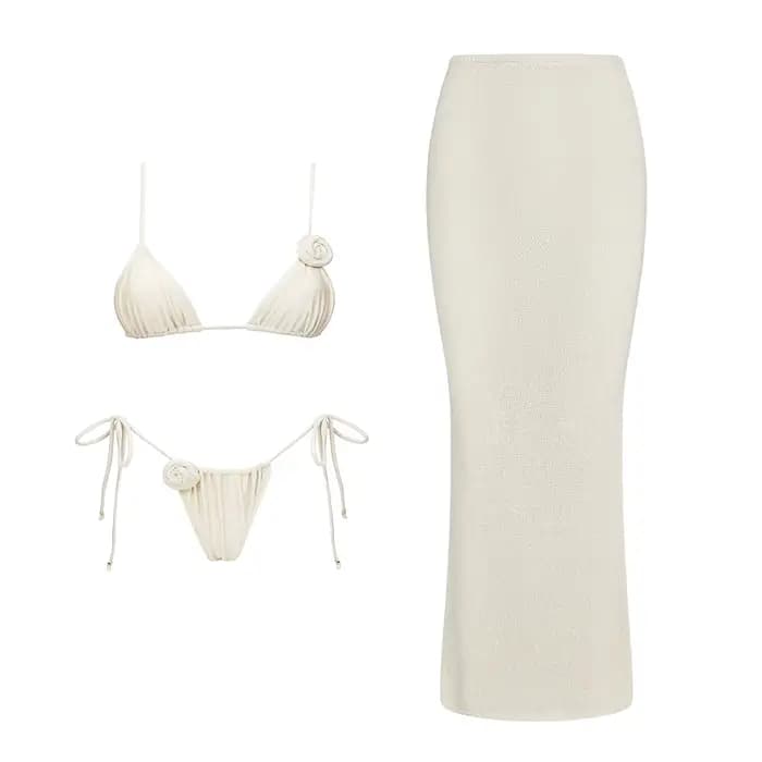 Fleur Bikini femmes Sexy maillot de bain Push Up maillots