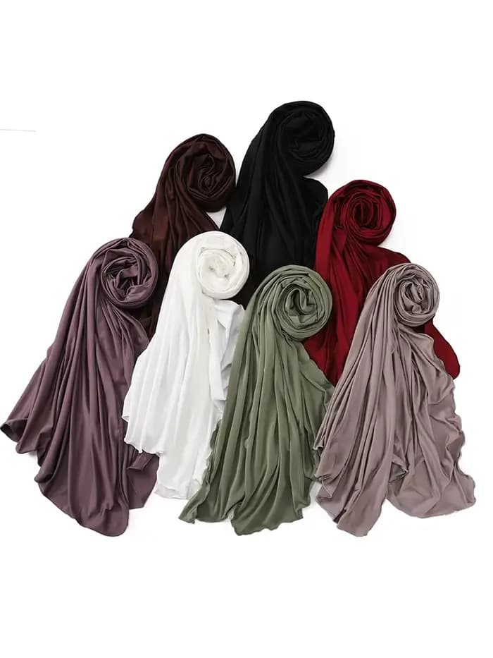 Hijab de luxe en Jersey à bord ondulé pour femmes, couleur unie, foulard en soie de lait, châle d'automne, écharpe en mousseline de soie extensible, Ramanda