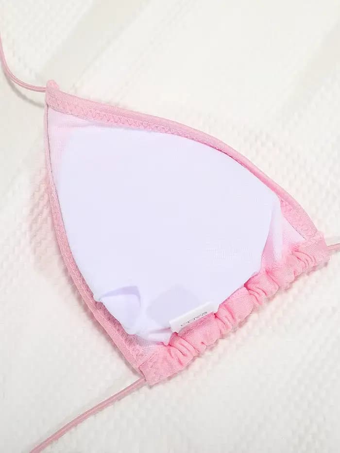 Rinabe Bikini rose, maillots de bain triangle bandage