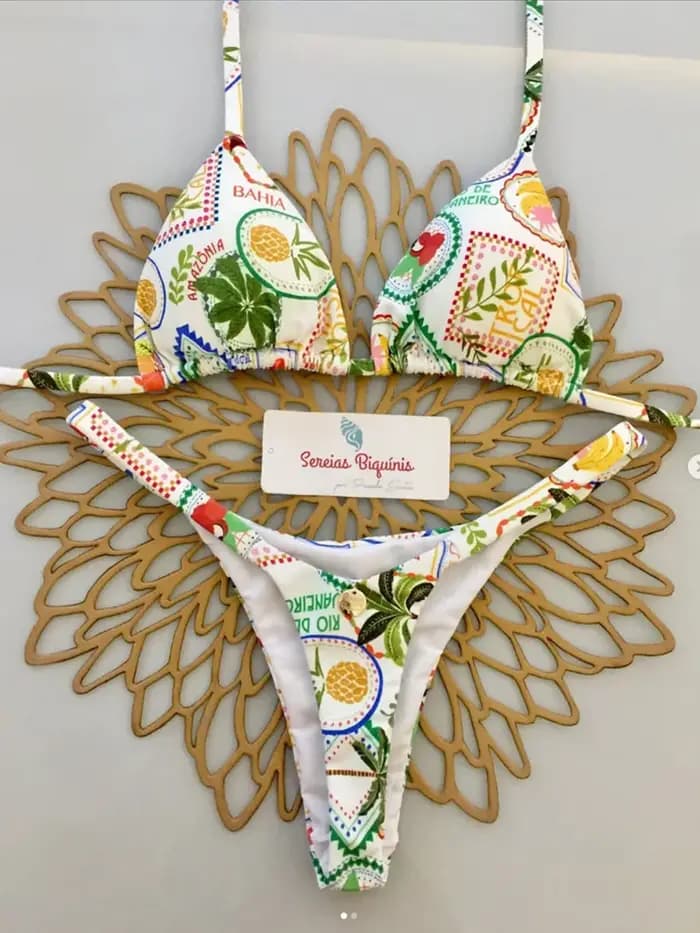 Maillot de bain brésilien Mciro imprimé rétro, Sexy, à lacets, dos nu, pour femmes, vêtements de plage, nouvelle collection 2026