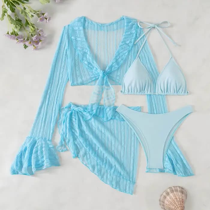 Maillot de bain sexy quatre pièces pour femme 2026