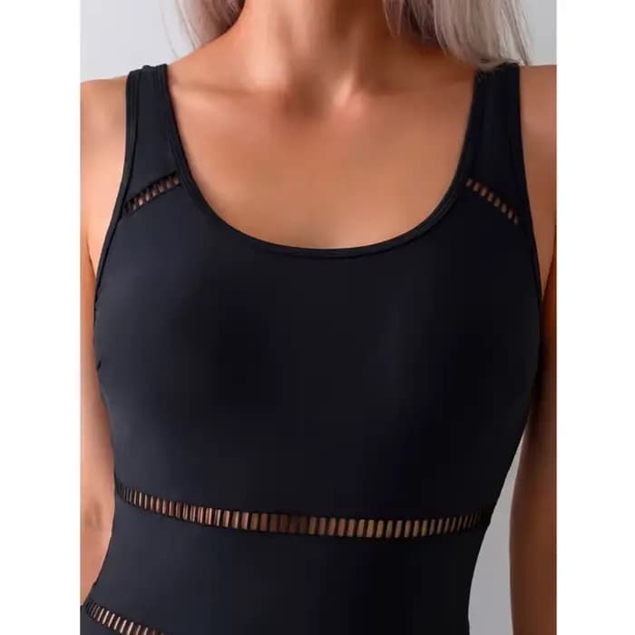 Maillot de bain une pièce noir sexy pour femme
