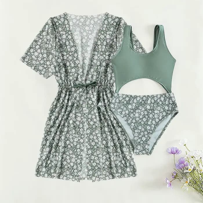 Maillot de bain 3 pièces pour jeunes filles