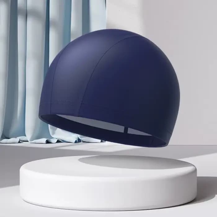 Bonnet de bain imperméable en PU pour enfants et adultes, bonnet de plongée à haute élasticité, non