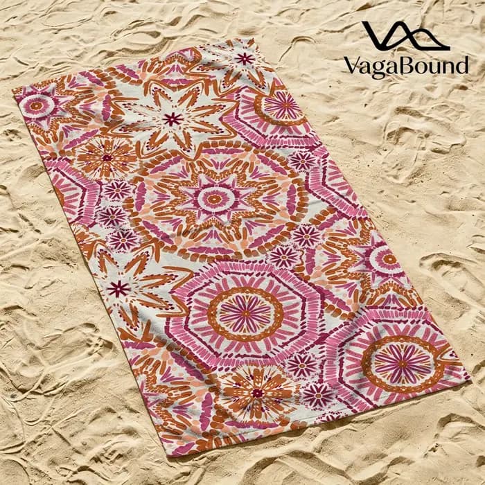 Serviettes de plage à séchage rapide en terre cuite Mandala, ultra légères, super absorbantes, un article indispensable pour l'été