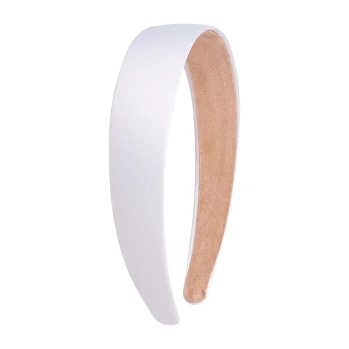 1/2 pièces plaine 3CM de large bandeau en Satin filles tissu couvert bandeaux en résine cerceau de cheveux en plastique
