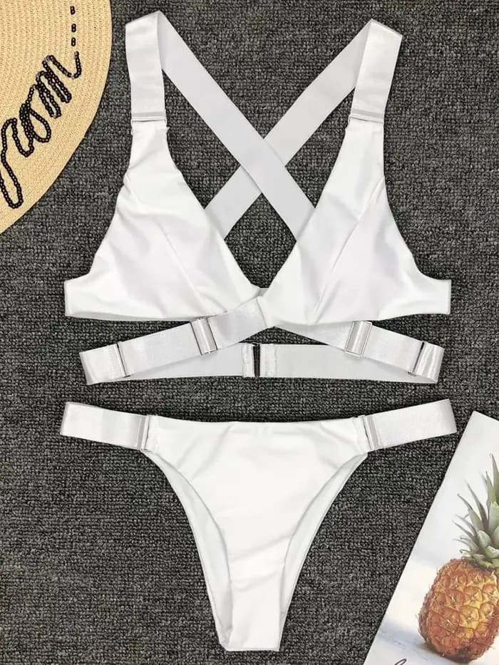 Sexy boucle réglable pansement Vevlet Bikini 2025 femmes maillot de bain femme Bikinis maillots