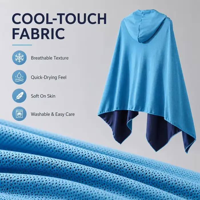 Poncho de plage à capuche rafraîchissant