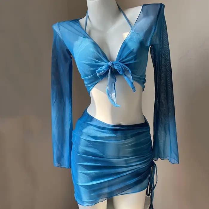Maillot de bain 4 pièces en maille
