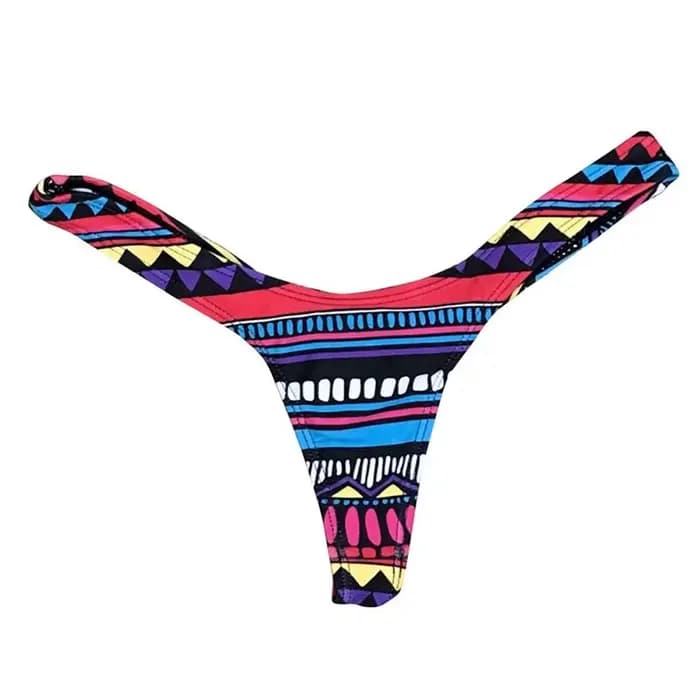 Femmes brésiliennes imprimé Bikini bas string bain plage maillot