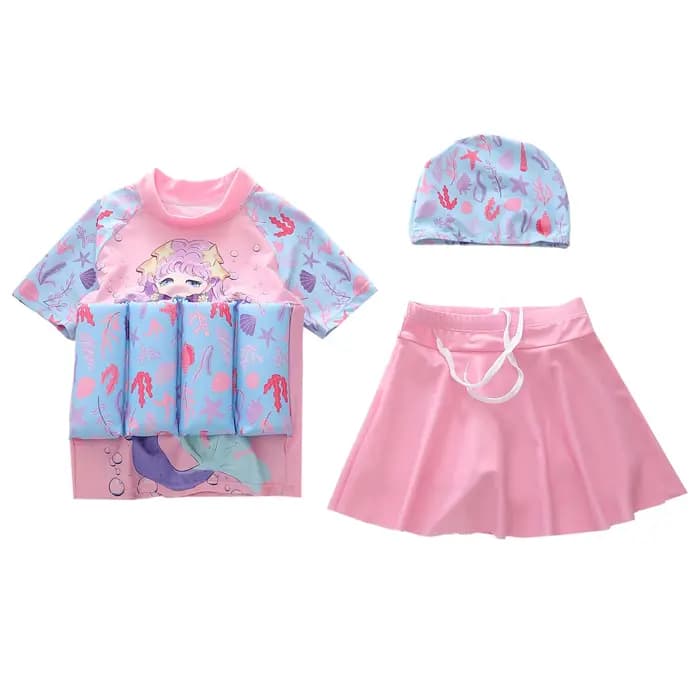 Ircomll nouveaux enfants flottaison maillots de bain enfant en bas âge fille 3 pièces maillots de ba