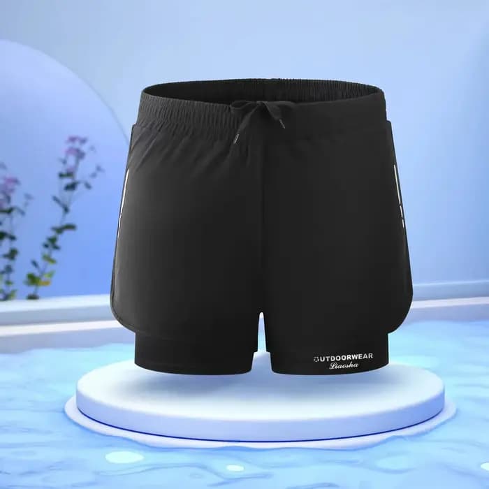 Shorts de bain pour hommes à séchage rapide avec doublure de compression pour la plage, la piscine, la course à pied et la salle de sport