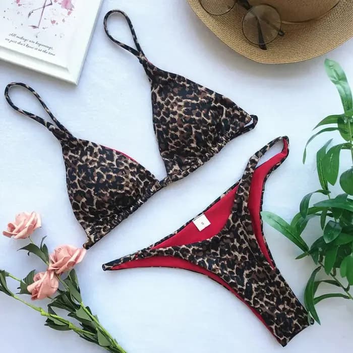 Maillot de bain sexy imprimé léopard pour femmes