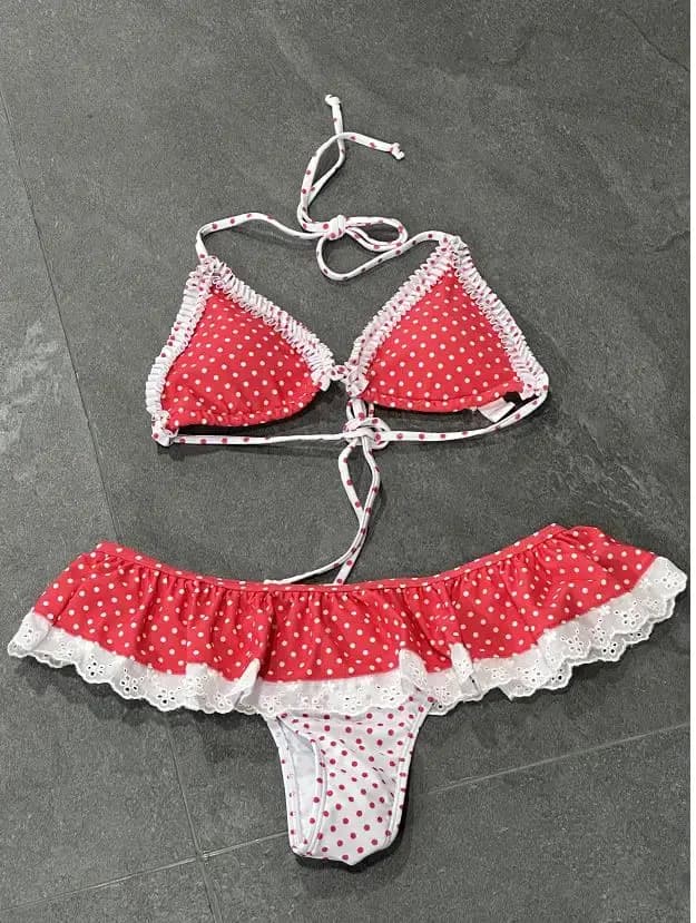 Ensemble bikini d'été à pois pour femmes