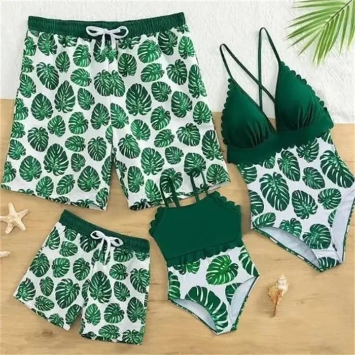 Famille correspondant maillot de bain été père fils mère fille maillots de bain nouvelle plage ensoleillé Bikini enfants mode imprimer vêtements costumes