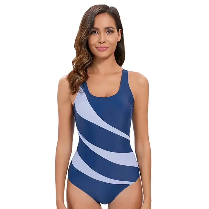Maillot de bain une pièce sportif à blocs de couleurs pour femmes, Design Sexy ajusté avec maillot d