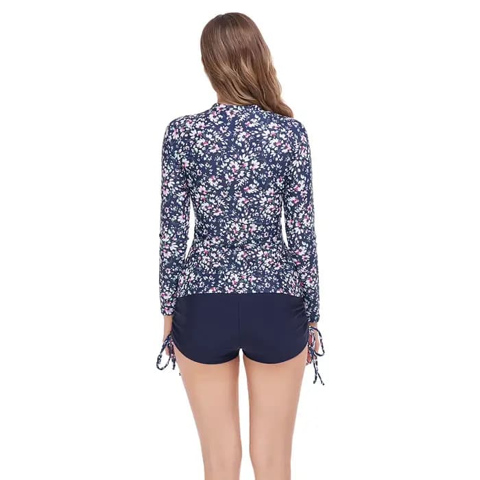 Grand maillot de bain à manches longues, tankini de surf, grande taille, sport, plage, deux pièces