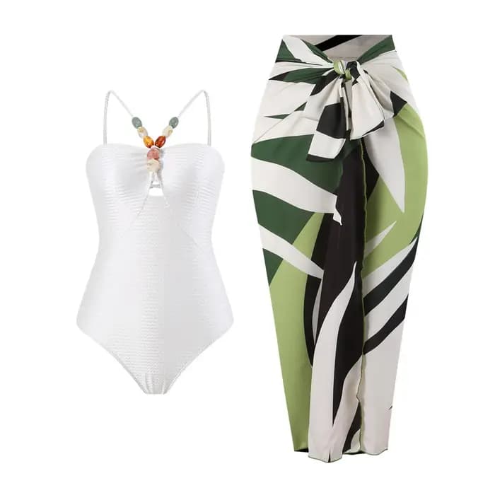 Maillot de bain une pièce pour femme 2026 avec jupe