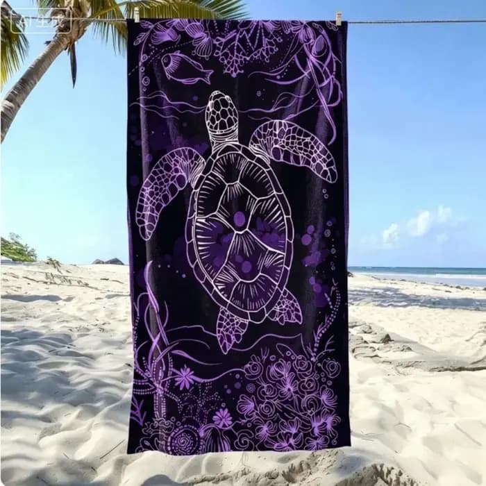 Serviette de plage en microfibre Turtle Sea Line