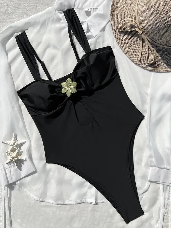 Femmes une pièce maillot de bain noir Sexy Bikini
