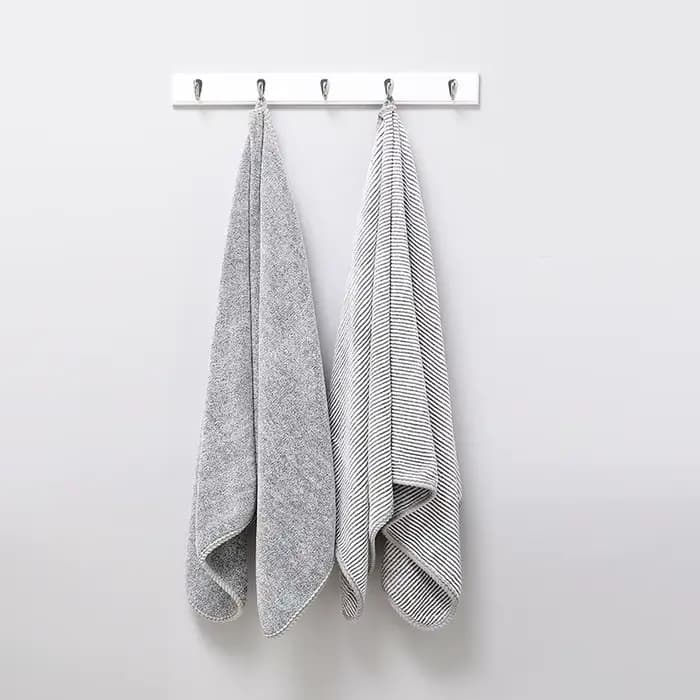 Serviette de bain en fibre de charbon de bambou antibactérienne