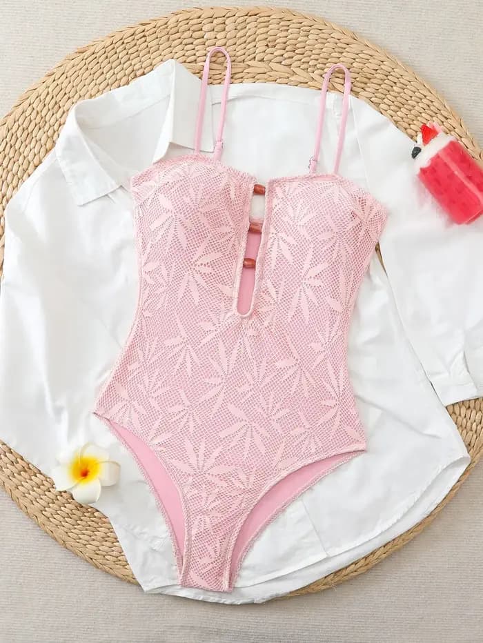 Maillot de bain une pièce imprimé Vintage pour femmes