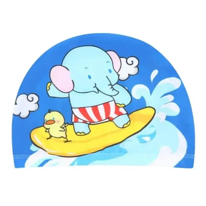 Bonnet de bain pour enfants, tissu élastique, dessin animé mignon pour cheveux longs, jolis enfants, protège les oreilles, chapeau de piscine pour garçons et filles
