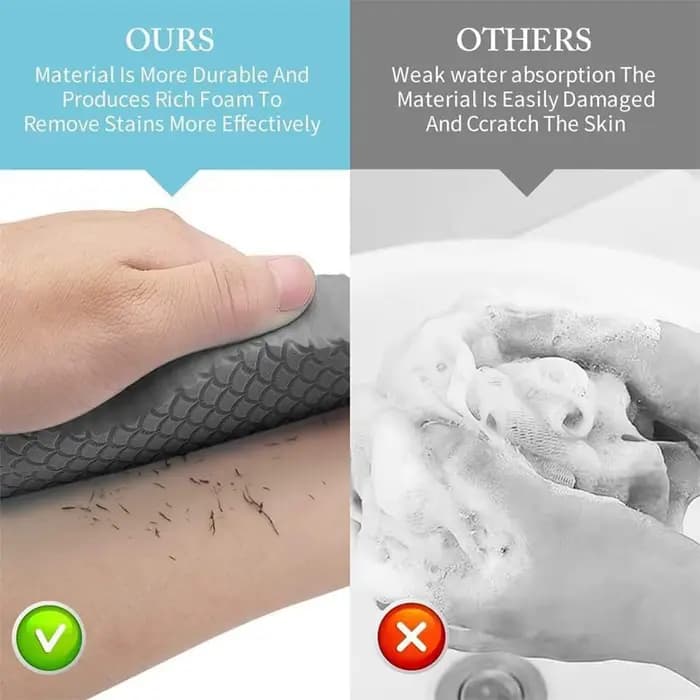 Éponge de bain douce, brosse de massage exfoliante pour le corps
