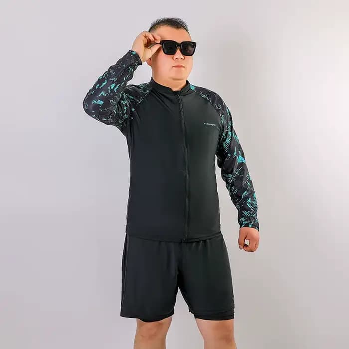 Maillot de bain une pièce à manches longues pour hommes, grande taille, pour les sources chaudes et les vacances à la plage, Ultra-grand, disponible