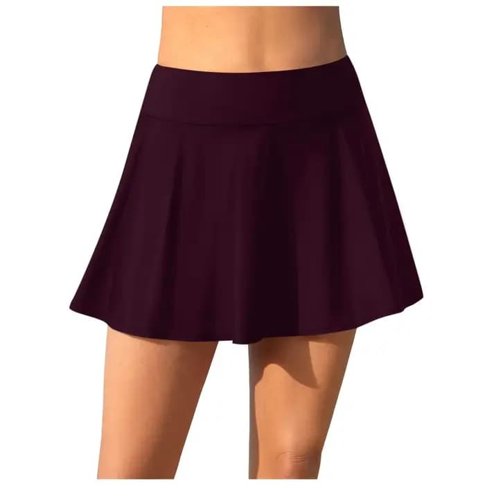 Femmes jupe de natation avec culotte de sécurité maillots de bain taille haute bas de Bikini Tankini femme