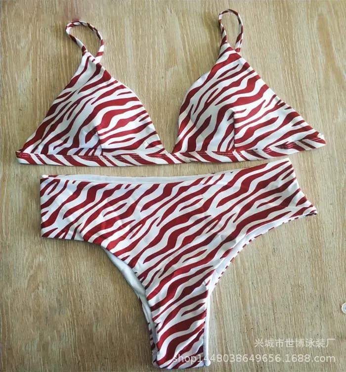 Maillot de bain bikini sexy imprimé léopard