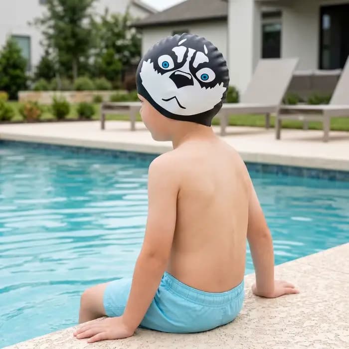 Bonnet de bain créatif et amusant, haute élasticité, antidérapant, protection des oreilles, bonnet de bain en silicone, accessoires de piscine