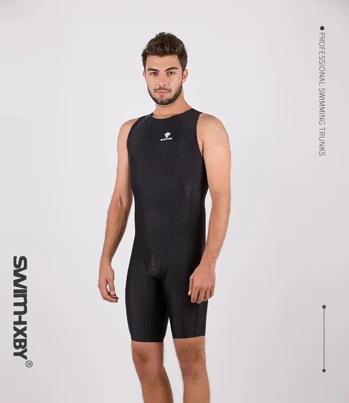 Maillot de bain de compétition sans manches pour hommes
