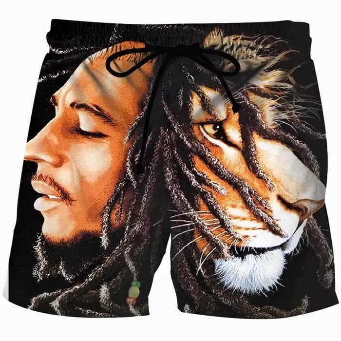 Short de bain à motif Rock Singer Bob Marley Reggae Rasta, imprimé en 3D, pour l'extérieur, pour hommes et femmes, maillot de bain pour enfants, pantalon Y2k