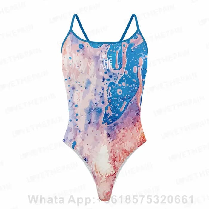 Maillot de bain une pièce, Sexy, Bikini, Triangle, sangle fine, fonction sport, entraînement, compétition, pour femmes