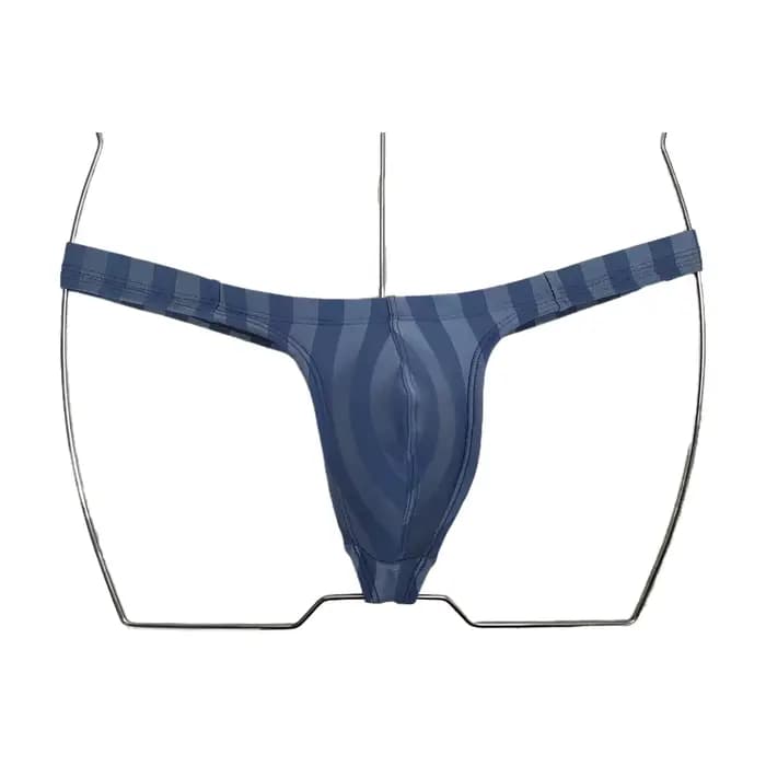Maillot de bain string pour homme BOYTHOR - Taille basse, bords étroits, rayures verticales, laçage