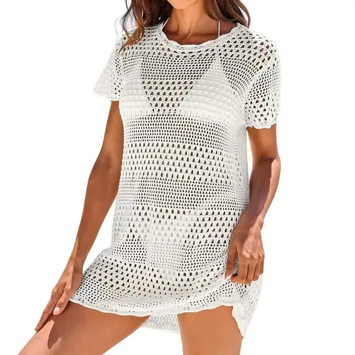 Robe de plage en crochet pour femme 2026