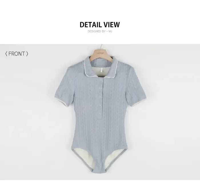 Maillot de bain une pièce style Miu pour femme, manches courtes, coupe conservatrice, haut de gamme, amincissant, idéal pour les sources chaudes
