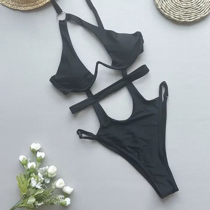 Sexy femmes une pièce maillot de bain maillot de bain pour femme 2024 Push Up Monokini taille haute